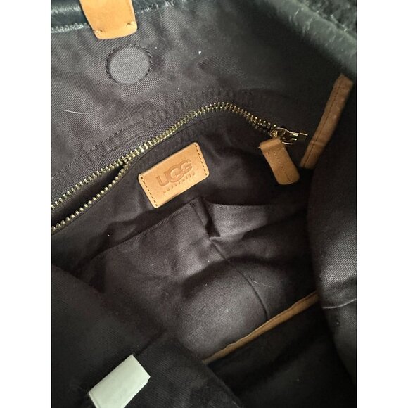 UGG AUSTRALIA Black Knit Sweater Shoulder Hobo Bag - Picture 6 of 12